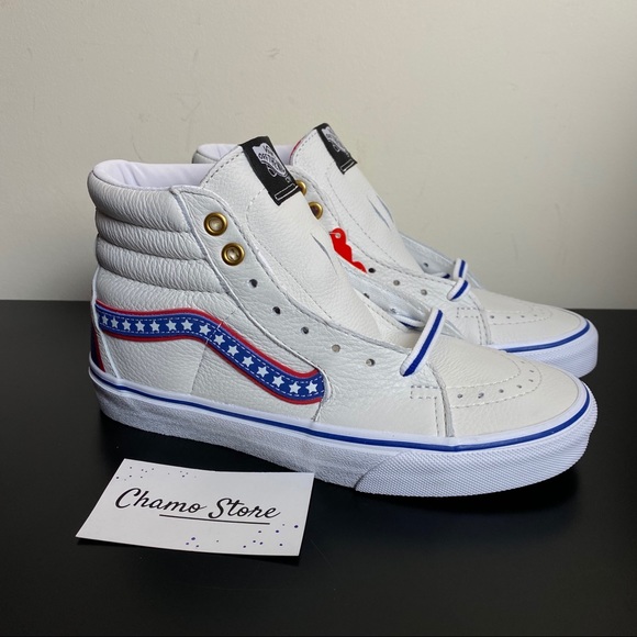 vans sk8 white leather